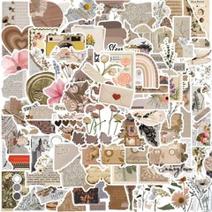 120 PCS Vintage Aesthetic Stickers for Journaling, Scrapbook Supplies, 120pcs