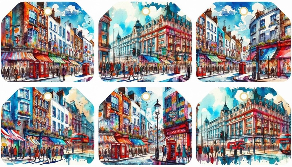 Cute London Tags Junk Journal Scrapbook