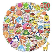 600 Pcs Cute Stickers for Kids, Animals etc,Water Bottle Vinyl, Scrapebook