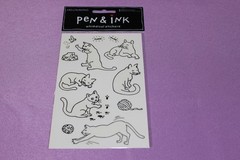 Mrs. Grossman’s Package of Vintage Pen & Ink Cats Stickers!