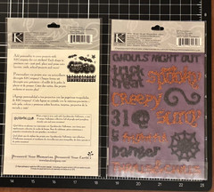 K&Company Spooktacular HALLOWEEN Glitter Stickers or Spiderwebs Die Cut Stickers