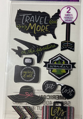 Sticko Chalk Travel Stickers EK Success USA 2020 Scrapbook Planner Vacation 20PC