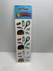 Sandylion Vintage Mylar Tennis Sports Sticker Pack Strip NIP NOS