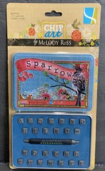 Lot of Melody Ross Chip Art Leather Metal Alphabet Stamps, Block, and Mallot