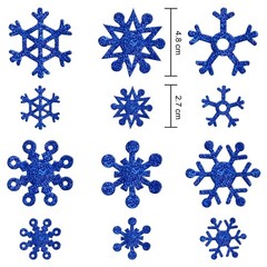 Aneco 500 Pieces Glitter Snowflakes Foam Stickers Self-Adhesive Winter Snowflake
