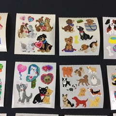Sandylion Stickers Dogs Cats Faces Hearts Peace Children Flowers Garden Lot