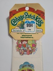 Vintage Cabbage Patch Scratch N Sniff Stickers Jellybean Scrapbook Dolls 80s