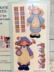 Precious Pals Rub-On Transfers «Sweet Pea & Grace” Mary Gould 1997 NOS Sealed