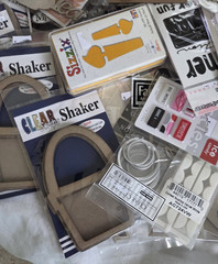 HUGE LOT Scrapbook Stickers Junk Journal Craft Fabscaps Clear Shaker Crystal