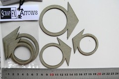 CHIPBOARD Die Cuts Various ARROW Mixed Shapes Scrap FX- 4 Style Choice B