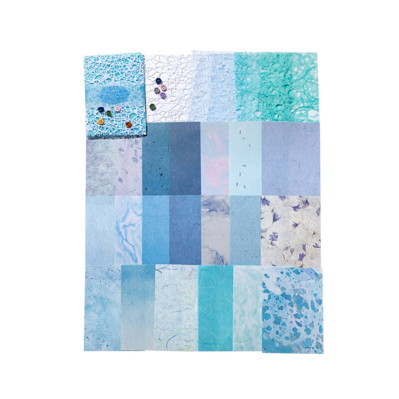 26Pcs DIY Diary Decor Accessories Handmade Scrapbook Paper Craft Textured Paper.