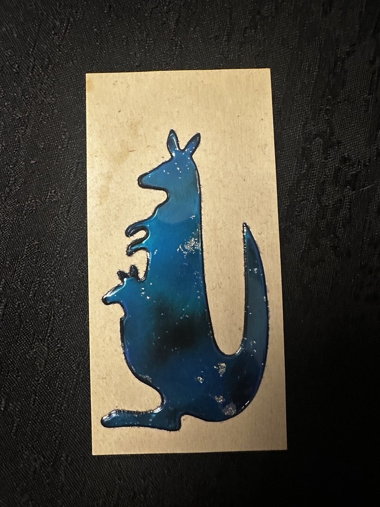 Rare Vintage 80s Mystik Oilies Oilie Oily Oilly Kangaroo Touch Sticker 1980s