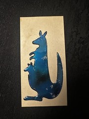 Rare Vintage 80s Mystik Oilies Oilie Oily Oilly Kangaroo Touch Sticker 1980s