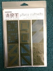 [5 Sheets] Imaginations Scrapbook Metal Photo Corners Stickers – Green