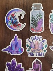 STICKERS x 10 Positive Crystals I Have A Crystal For That Purple Moon Bee CR3