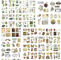 516PCS Vintage Scrapbooking Stickers Kit Estética Junk Journal Decorativo. neuvo
