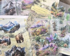 165 Pc Junk Journal Bundle Nature Floral Landscape Scrapbook Papers Stickers Lot