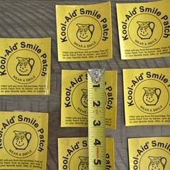Kool-Aid Smile Stickers Set of 14 Vintage 1970s Wear A Smile Advertising Decals