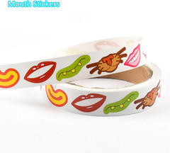 600 Pcs Colorful Nose Stickers Labels & 600 Pcs Colorful Mouth Stickers Labels –