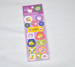 Hello Kitty Vintage Scratch N Sniff Grape Stickers Vintage New NIP NOS
