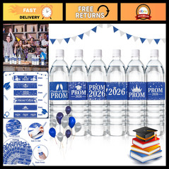 Graduation Water Bottle Labels – 120pcs Congrats Grad Stickers for Class of 2026