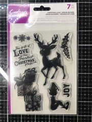 New Crafter’s Companion rubber Stamp set CHRISTMAS LOVE clear cling free USA shp
