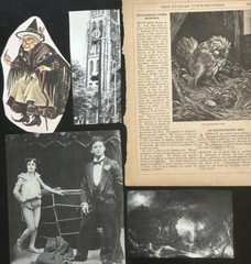 Dark Mysterious Creepy Odd Gothic Bundle 50+ pieces Junk Journal Lot
