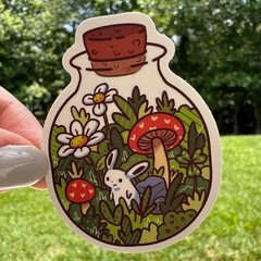 MUSHROOMS fun stickers 50 decals water bottle computer