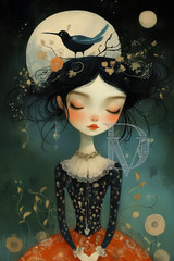 SURREAL GOTH Pg 2 POSTCARD Scrapbook Card Topper Junk Journal Art Card 1 Pc 4×6″