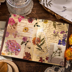 380 Pcs Pressed Flower Sticker Set Dried Flowers Themed Resin Journaling Sticker