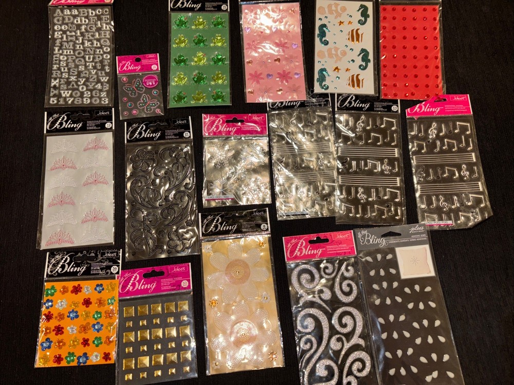 Jolee’s Bling Variety Studs Stickers Scrapbooking-NEW! (17 Packs)