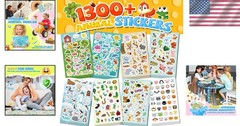 Vibrant 1300+ Animal Stickers with 8 Sheets for Kids – Fun Learning & Crafting