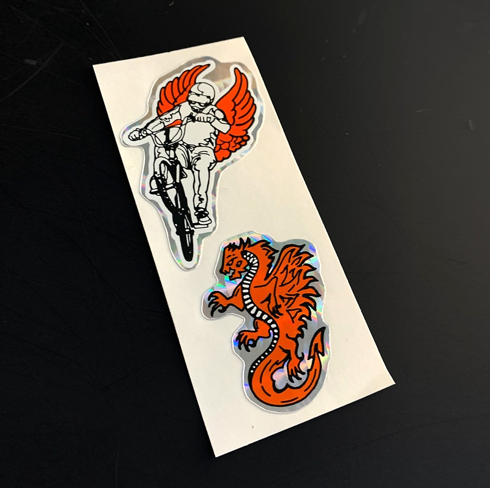 RARE! BMX bicycle bike mountain bike VINTAGE STICKER decal prism prismatic foil