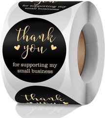 Thank You For Supporting My Small Business 2 Inch Self Adhesive 500 Label Roll