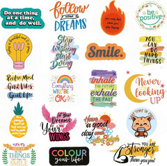 300 Pcs Motivational Inspirational Stickers for Scrapbook, Laptop, Water Bottle