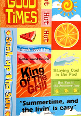 American Traditional Designs BBQ Summer Cardstock Stickers Pool Picnic Scrapbook