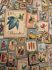 450 Pc Graphic 45 Ephemera Faux Stamp Die Cuts Junk Journal Scrapbooking Lot