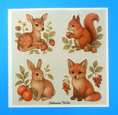 Animals & Fruits Sticker Sheet