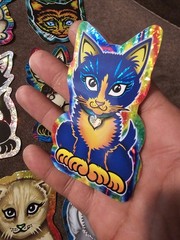 Cat And Dog Holographic Stickers Vintage 1998 CEI Made In The USA