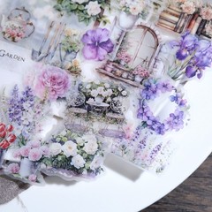 39 pcs Spring Garden Translucent Vellum Matte Surface Paper Sticker Scrapbook