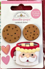 #811 – MADE WITH LOVE MILK & COOKIES CHRISTMAS BAKING DOODLE-POPS STICKERS