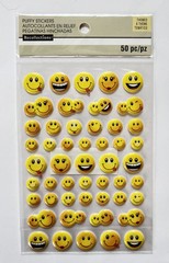Smile Emoji Funny Face Puffy NEW pack Recollections Dimensional Stickers! NIP