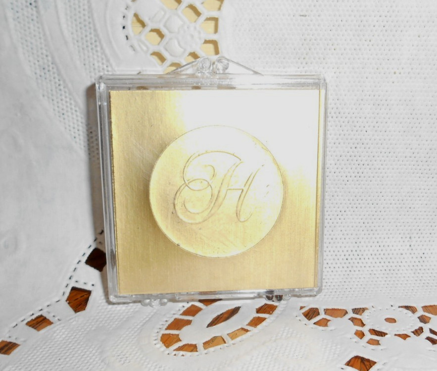 16 Initial H Hallmark Self-Adhesive Gold Embossed Letter Seals Vintage