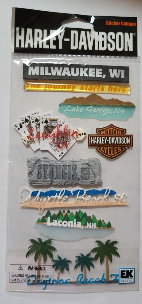 EK SUCCESS Jolees Boutique Harley Davidson Destinations Stickers
