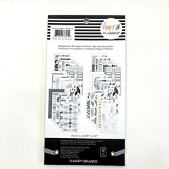 Happy Planner Funky Abstracts Black White Gray NEW Sticker Book 718 Stickers
