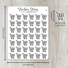 Shopping Cart Planner Stickers