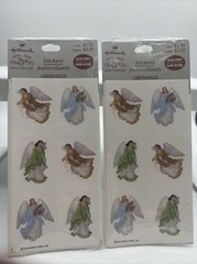 Vintage Hallmark 25th Anniversary Angel Keepsake Ornament Stickers 8 Sheets
