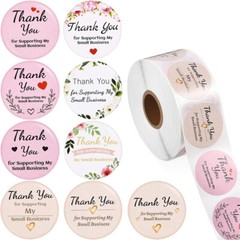 500Pcs 1/1.5″ Thank You Stickers Thank You For Supporting Small Business Labels