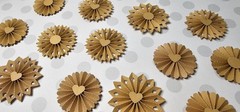 Kraft Paper Rosettes | Kraft Rosette Set | Neutral Flowers | Paper Flowers