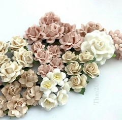 42 Mixed Sizes Large – Small Paper Flower DIY Kit (TH BL/NU-D122/D)